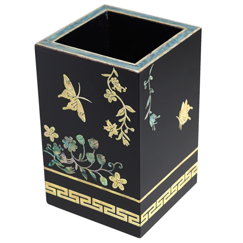 외대 전통 자개 연필꽂이(꽃나비)